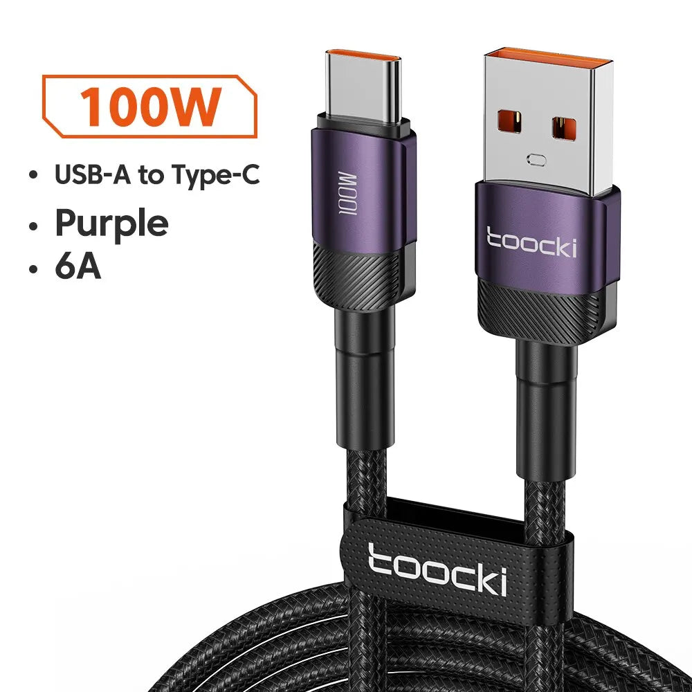 USB Type-C Fast Charging Cable for iPhone 15/14/13/12/11, Huawei P40/P30, Realme, Oppo, OnePlus, and Power Banks