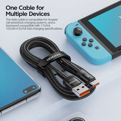 USB Type-C Fast Charging Cable for iPhone 15/14/13/12/11, Huawei P40/P30, Realme, Oppo, OnePlus, and Power Banks