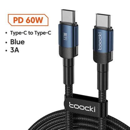 USB Type-C Fast Charging Cable for iPhone 15/14/13/12/11, Huawei P40/P30, Realme, Oppo, OnePlus, and Power Banks